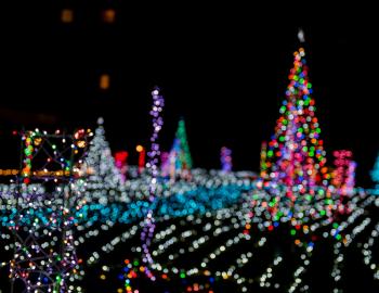 Drive-through Holiday Festival of Lights display at James Island County Park Charleston